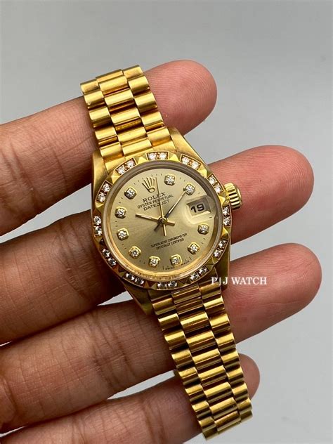 rolex datejust ladies 28mm|ladies Rolex Datejust diamond bezel.